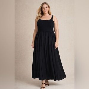 Nic + Zoe Black‎ Knit Maxi Dress XL Sleeveless Sweater Dress